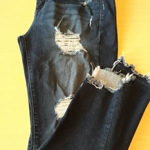 Lane Bryant mid-rise distressed skinny jeans 14